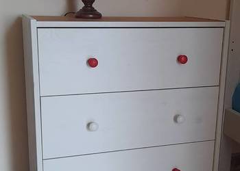 Komoda sosnowa z szufladami, lite drewno