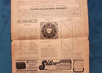 Gazeta Wiedeńska Jlluftriente Beitung z 28.10.1917 r.