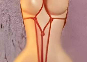 Seksowna bielizna damska (czerwone paseczki body)