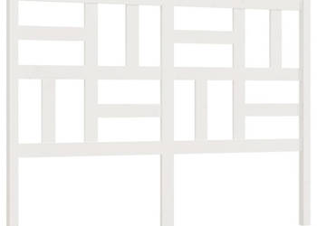 Wezgłowie łóżka białe 156x4x104 cm lite drewno sosnowe WM-818196