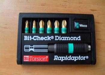 Bity WERA Bit-CHECK 6szt Rapidaptor/diamentowe