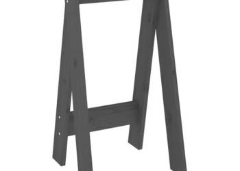 Stołki 2 szt. szare 40x40x75 cm lite drewno sosnowe WM-823671