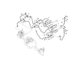 John Deere 9470RX - Przewód olejowy RE567474 (Kierowanie)