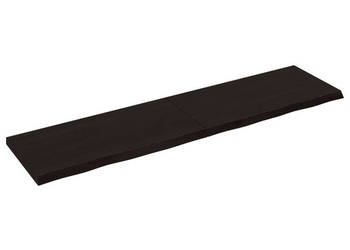 Półka ciemnobrązowa 160x40x(2-4) cm wykończone drewno dębowe WM-363830