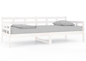 Łóżko dzienne białe lite drewno sosnowe 90x200 cm WM-820358