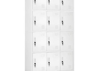 Szafka o 12 zamykanych przegrodach 90 x 45 x 180 cm WM-244476