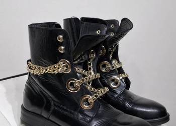 Skórzane botki workery damskie 38 Kazar