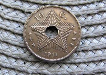 Kongo Belgijskie 10 Centynów 1911r - Ładna