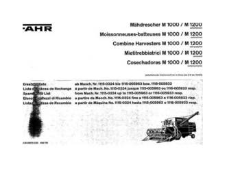 Deutz-Fahr M1000, M1200, M66, 66S, M35, M34 katalog częsci
