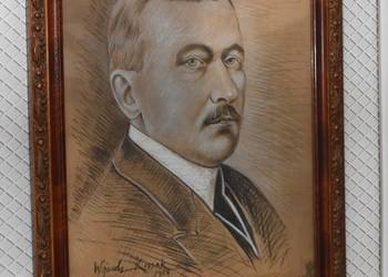 Wojciech Kossak 1934 - Portret Roman Dmowski - Polski Obraz Patriotyczny