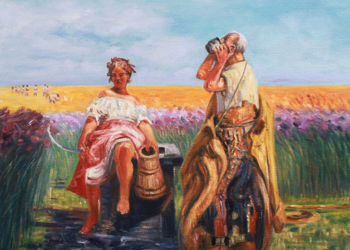 Ręcznie namalowany obraz Bajki - Jacek Malczewski