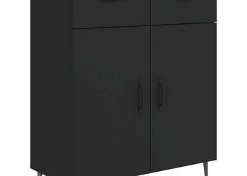 Szafka czarna 695x34x90 cm materiał drewnopochodny WM-812196
