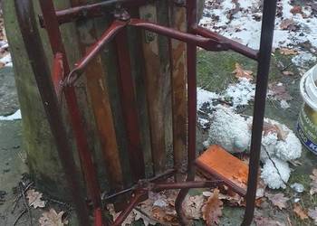 Oryginalne sanki stare retro vintage metalowe stalowe drewniane