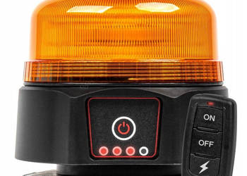 Lampa błyskowa ostrzegawczaLED kogut bezprzewodowa akumulatorowa pilot