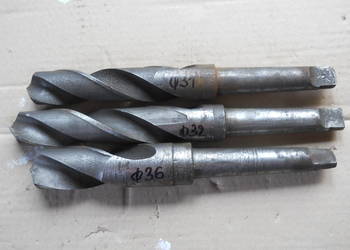 Wiertła do metalu stożkowe 36 x 250, 32 x 285, 31 x 265