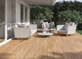 Płyty tarasowe drewnopodobne na schody, ścieżki 120x40 Tauro honey gat.1