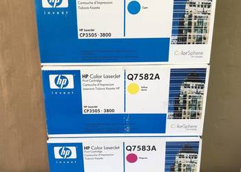Toner HP 503A NOWY LaserJet 3800 3505 Cyan Q7581A Yellow Oryginał Plomba HP