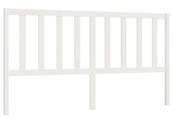 Wezgłowie łóżka białe 206x4x100 cm lite drewno sosnowe WM-817761