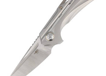 Nóż składany Bestech Vigil Gray Titanium, Satin M390 by Kombou (BT2201A)