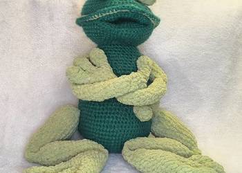 Duża żaba handmade 76 cm – wyjątkowa przytulanka unikat