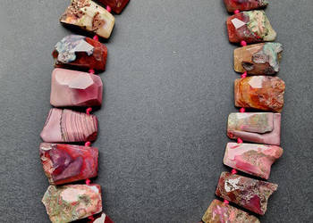 AGAT RUBINOWY NASZYJNIK ETNO ART