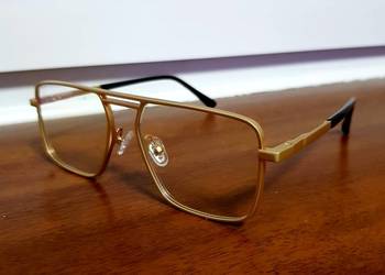 Piękne męskie okulary lub unisex nowość 2026 luksusowe pozłacane zerówki 2