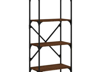 4-poziomowy regał na książki brązowy dąb 56x315x1385 cm WM-833342