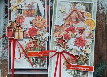 KARTKI ŚWIĄTECZNE, zestaw 2 szt