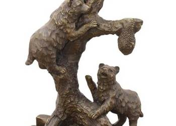 Milo Styl - Niedźwiedzie na Drzewie Niedźwiedź- Figura Rzeźba z Brązu