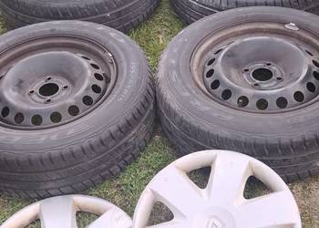 Sprzedam 4 koła na oponach letnich wraz z kołpakami po Renault Megane 2.
