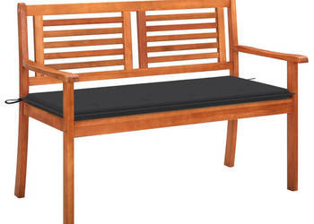2-os. ławka ogrodowa z poduszką 120 cm lity eukaliptus WM-3060969