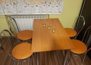 Zestaw komplet stół kuchenny 100x60 cm + 4 krzesła Venus chrom