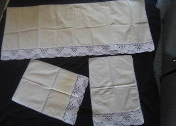 1+2 vintage narzuta, podłokietnik, zagłówek bawełna szydełko