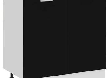 vidaXL Szafka pod zlew, "Lyon", czarna, 80x46x81,5 cm(SKU:801197)