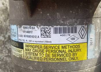 sprężarka kompresor klimatyzacji renault nissan 8200316164