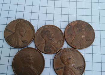 Lot monet obiegowych 1 cent lincoln usa lata 60-te Lot monet obiegowych 1 cent lincoln usa lata 60-te
