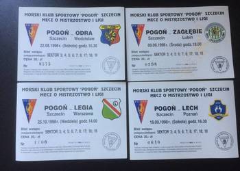 ( 886. ) Bilety Na Mecze Drużyny Pogoń Szczecin 1998 R.