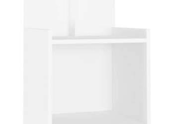Szafka nocna biała 40x35x60 cm materiał drewnopochodny WM-806175
