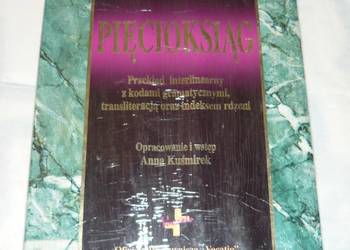 Pięcioksiąg Vocatio Hebrajsko-polski Stary Testament Interlinearny