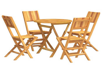 5-częściowy zestaw mebli ogrodowych lite drewno tekowe WM-3155020