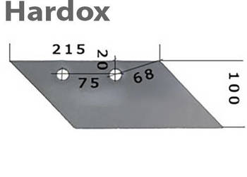 Lemiesz przedpłużka HARDOX 921052250/P do pługa POTTINGER