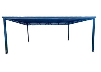 Carport - Wiata samochodowa 6x6m - Antracyt - Dach spad w Przód GP381