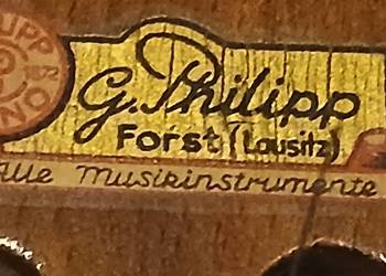 Stara mandolina firmy Philipp Forst(Lausitz) Mandolin z lat XX tych