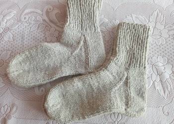 2 pary grubych skarpet z wełny owczej i królika 42-44