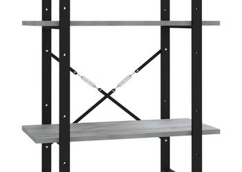 Regał na książki z 2 półkami szary dąb sonoma 60x30x70 cm WM-821307