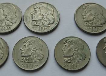 10 zł Kościuszko 1960 + inne 10 zł Kościuszko 66-73. Patrz opis.