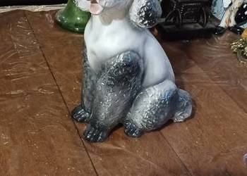 PIES PUDEL VINTAGE CERAMIKA