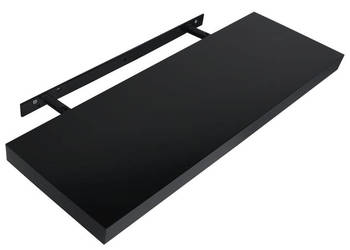 Wiszące półki ścienne 2 szt. czarne 100 x 20 x 38 cm WM-288203