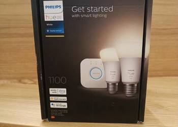 Zestaw Philips Hue - mostek 2.1 + 2 żarówki E27 White 1100 lm NOWY!!