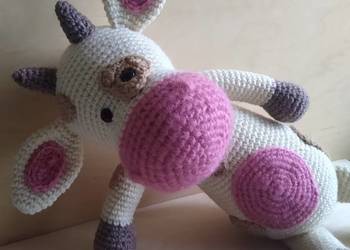 Krowa Krówka Amigurumi Crochet Maskotka Handmade